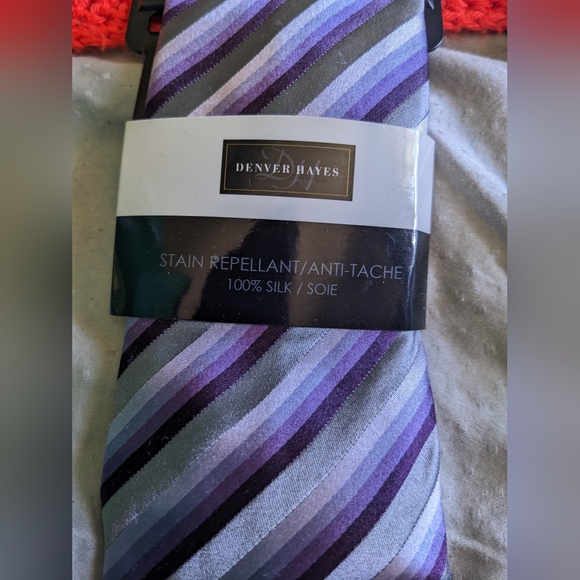 Casual Formal Classy Men 100% Silk Ties Denver Hayes NWT Stain Repellant - Picture 8 of 9